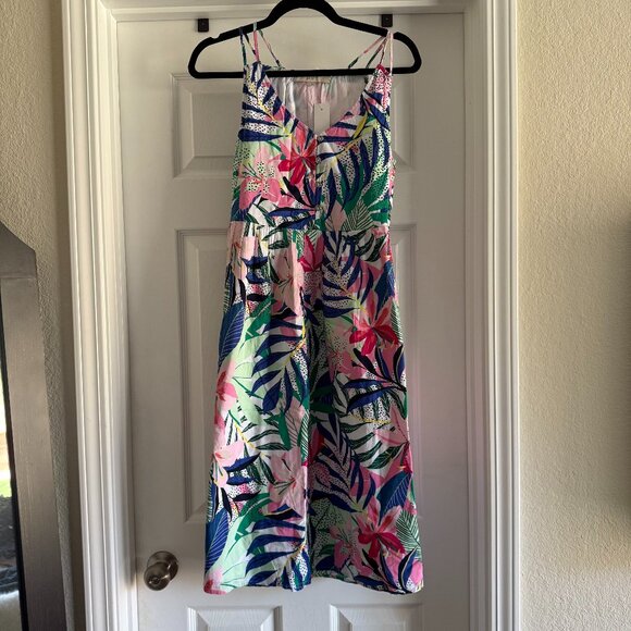 LOFT Bright Floral Summer Dress Size 4 - Picture 3 of 6
